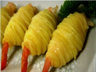 Shrimp Wrapped In Potato